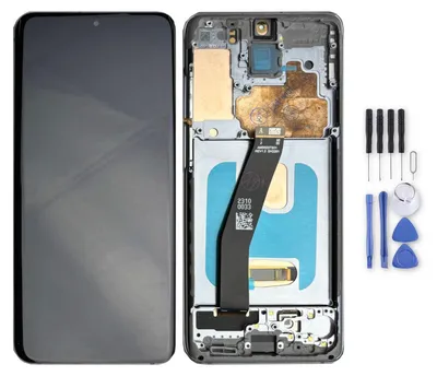 Produktbild von Für Samsung Galaxy S20 Display Full OLED mit Rahmen Ersatzteil Grau