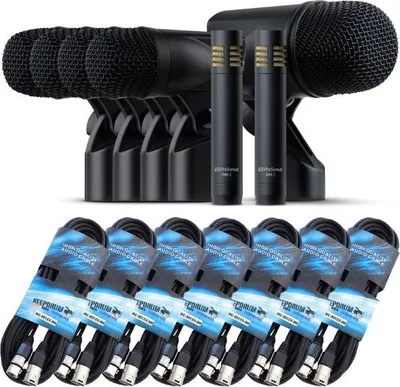 Image de Presonus Kit de microphones pour batterie DM-7 Kit de microphones pour batterie avec 7x câbles XLR