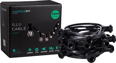 Produktbild von Lichterkette 10 Fassungen Lampe 2000 W 50-60 Hz 220-240 V E27 IP44 10 m