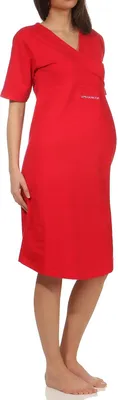 Produktbild von Schönes Damen Still- und Umstandsnachthemd – 105 cm Länge- 723960 ; rot , 48