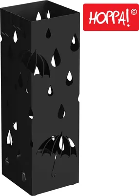 Produktbild von Hoppa! | Regenschirmhalter | Regenmotiv – Schwarz – Metall