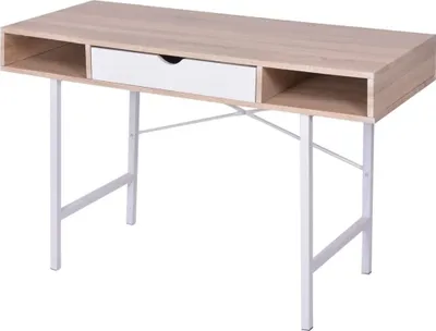 Produktbild von vidaXL Schreibtisch mit 1 Schublade Eiche und Weiß