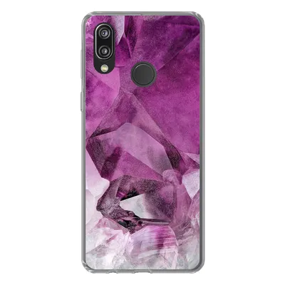 Produktbild von MuchoWow® Handyhülle Schutzhülle Hülle für Huawei P20 Lite (2020) Kristall - Naturstein - Luxus Silikon Softcase Handy Hülle - Kartenhalter