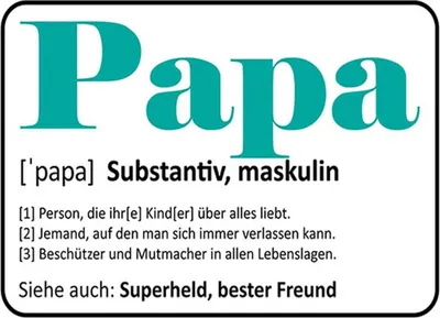 Produktbild von vianmo Holzschild 30x40 cm Papa Superheld bester Freund