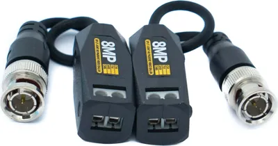 Produktbild von SYSTEM-S 2x UTP Kabel 10 cm Screw Lock zu BNC Stecker für HD Kameras Adapter in Schwarz