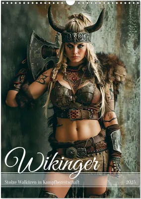 Produktbild von Wikinger - Stolze Walküren in Kampfbereitschaft (Wandkalender 2025 DIN A3 hoch), CALVENDO Monatskalender