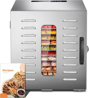 Obrázok produktu pre Sušička potravín – bez BPA – 10 sušiace priečky – 1000 W – teplota 30 až 90 °C – časovač do 24 hodín