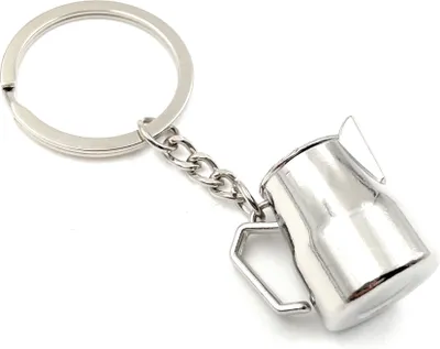 Immagine prodotto di Portachiavi Onwomania - "Caraffa per caffettiera" - portafortuna in metallo ideale come regalo, ad esempio per la migliore amica o la mamma
