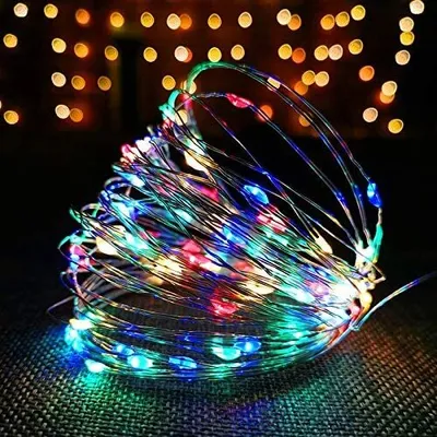 Produktbild von 10M 100LED USB Kupferdraht Micro Bunt Lichterkette mit Fernbedienung Wasserdicht Innen Weihnachten Party Deko