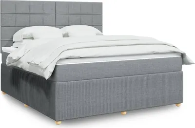 Produktbild von Maison Exclusive - Boxspringbett mit Matratze Hellgrau 180x200 cm Stoff