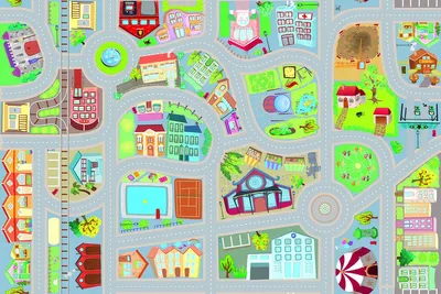 Produktbild von Spielmatte City Roll Over Junior 100 X 150 Cm Pvc