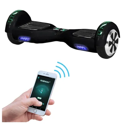 Produktbild von ROBWAY W1 Hoverboard | Elektroroller 700 Watt - 6,5 Zoll - 15 km/h - Bluetooth - LEDs - Soundeffekt - Smart Elektro Scooter - Jugendliche & Erwachsene