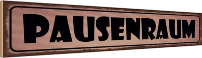 Produktbild von vianmo Holzschild 10x46 cm Pausenraum