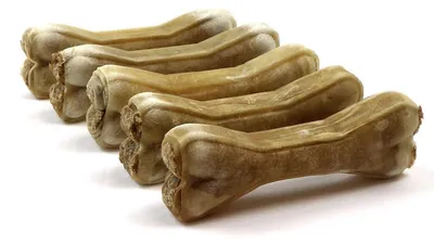 Productafbeelding van DOGBOSS 100% natuurlijke kauwbotten voor honden, rundervet met lam, 5 stuks van 22 cm – maat 1,05 kg (verpakking met 1 stuk)