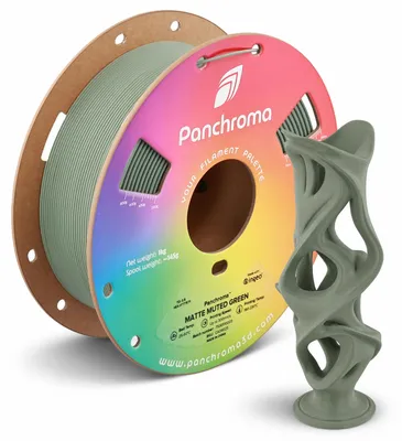 Produktbild von PLA Filament 1,75mm 1kg Muted Green Panchroma Matte Kunststoff 3D-Druck