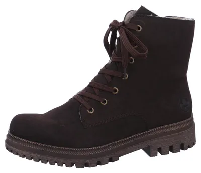 Imagen del producto de Zapatos de mujer Rieker modelo Y762225, botines con cordones, color marrón, para uso casual