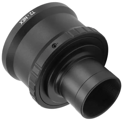 Immagine prodotto di Adattatore per telescopio E Mount - Telescopio astronomico - Alluminio di alta qualità - Adattatore per fotocamera - Compatibile con E-Mount - 1,25 pollici