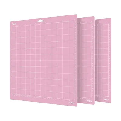 Produktbild von 3er Pack Ersatz Schneidematte transparente selbstklebende Matte mit Messgitter 12 x 12 Zoll für Silhouette cameo Explore Plotter Maschine (Rosa)
