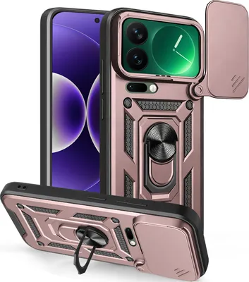 Produktbild von Outdoor Panzer Hülle Xiaomi 17 Pro Handyhülle Kameraschutz Ringhalter in Rosegold