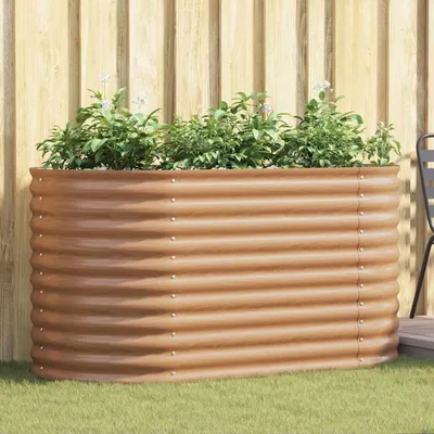 Image de Maison Exclusive - Potager surélevé marron 160 x 80 x 81 cm en acier