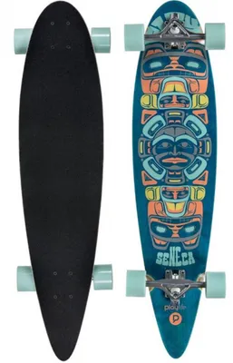 Obrázek produktu pro long board Seneca 97 x 23 cm dřevo černá/modrá