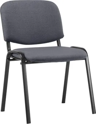 Immagine prodotto di Sedia impilabile - Sedia da conferenza - Seduta confortevole - Tessuto resistente - Struttura in metallo nero | Colore: Grigio