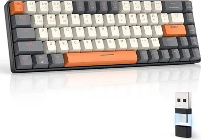 Zdjęcie produktu dla Bezprzewodowa klawiatura mechaniczna 60% do komputerów PC, Xbox i PS4