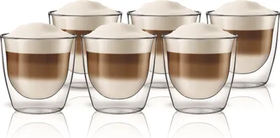 Produktbild von Termo sklenice Aqualogis na kávu, čaj, studené nebo horké nápoje 200 ml 6 ks - sada termo sklenic - kuchyňské sklenice - kuchyňská sada - kuchyňské nádobí