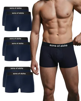 Imagen del producto de Paquete de 6 boxers para hombre, confeccionados en algodón orgánico, sin cintura elástica