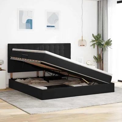 Image de Maison Exclusive - Lit coffre avec matelas Noir 200 x 200 cm Velours