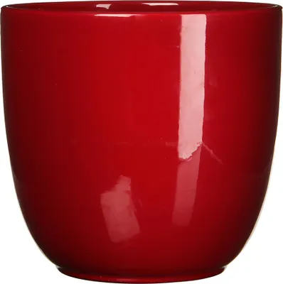 Produktbild von Blumenübertopf "Tusca" aus Keramik H 18,5 cm – Ø 19,5 cm Rot -  Übertopf Keramik Blumentopf Pflanztopf