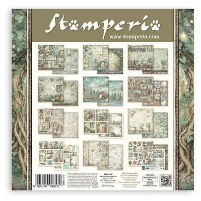 Produktbild von Stamperia Scrapbook Papier Pad 30.5x30.5cm doppelseitig säurefrei Herbarium
