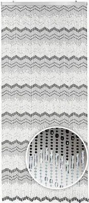 Produktbild von Lockardi Türvorhang MOUNTAIN Perlenvorhang 90x200 cm schwarz weiß
