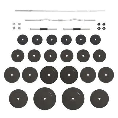 Immagine prodotto di vidaXL Bilanciere e manubrio con pesi 120 kg