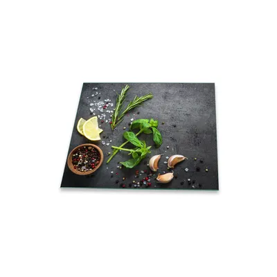 Produktbild von Herdabdeckplatte Abdeckung Glaskeramikfeld Abdeckplatte 1-Teilig 60x52 Gewürze Grau