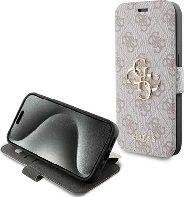 Immagine prodotto di Guess Apple iPhone 15 Pro custodia protettiva Bookcover Book 4G Logo in metallo