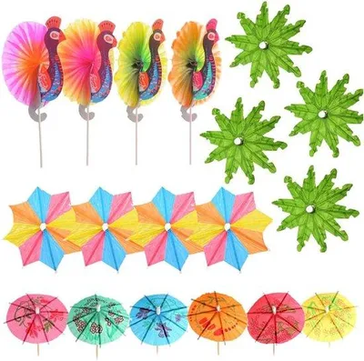 Immagine prodotto di Ombrellini da cocktail in carta per feste - 50 pezzi - Multicolori