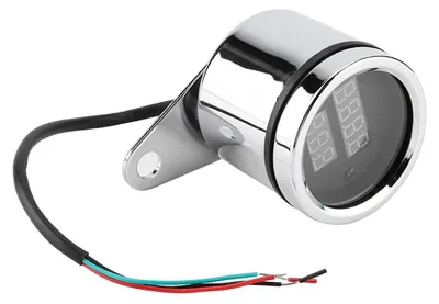 Productafbeelding van Motorfiets Toerenteller - Digitale Voltmeter - Motor Status Checken - 2-in-1 Ontwerp - Universeel - Chroom