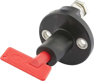 Immagine prodotto di HELLA 6EK 002 843-051 Interruttore principale, batteria - Azionamento a rotazione - Numero di connessioni: 2 - Avvitato - Contatto N/O - Passo della filettatura: 1,5 mm