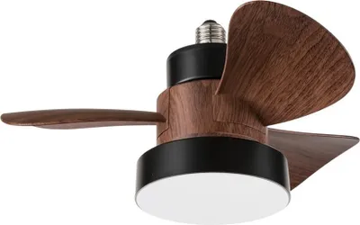 Obrázek produktu pro Stropní ventilátor Perenz ořech Ø36 cm – LED 15 W, E27, 3 rychlosti, tichý, s dálkovým ovládáním, lopatky z ABS
