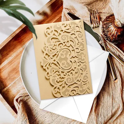 Produktbild von 3D Pop-up Hochzeitskarte - Hochzeitseinladungen und Glückwunschkarten - Rosa