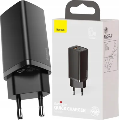 Zdjęcie produktu dla Baseus CCGAN2L-B01, Wewnętrzna, Prąd przemienny, 20 V, Czarny
