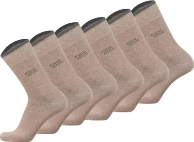 Produktbild von camel active Herren Socken, 6er Pack - Basic Socken, Baumwolle Beige melange 43-46