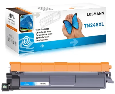 Imagen del producto de Toner compatible LOSMANN TN248XL para Brother TN-248 C, compatible con los modelos Brother DCP-L3515CDW, MFC-L3760CDW, HL-L3215CW, DCP-L3520CDW, DCP-L3560CDW, MFC-L8390CDW, HL-L3240CDW, MFC-L3740CDW, HL-L3220CW (cian)