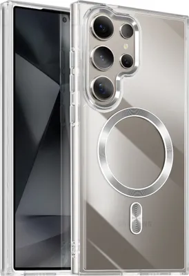 Produktbild von Avizar, MagSafe Hülle für Samsung Galaxy S24 Ultra Cristal Color, Silber