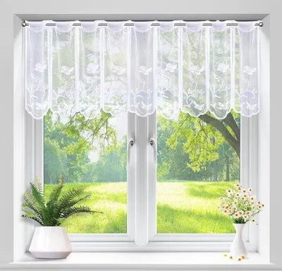 Immagine prodotto di Tende corte - Tende semitrasparenti - Tende da cucina - 45 x 144 cm.