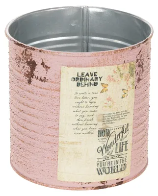 Produktbild von Deko Pflanzgefäß Metall im Vintage Design für Shabby Chic Deko