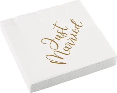 Produktbild von 16 Servietten Just Married 33cm