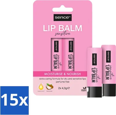 Produktbild von Sence Lippenbalsam Sensitiv 2 Stück - Vorteilspack - 15 Stücke