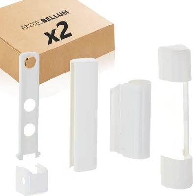 Imagen del producto de Kit de cubiertas de PVC para ventanas y puertas de balcón, 2 unidades, color blanco